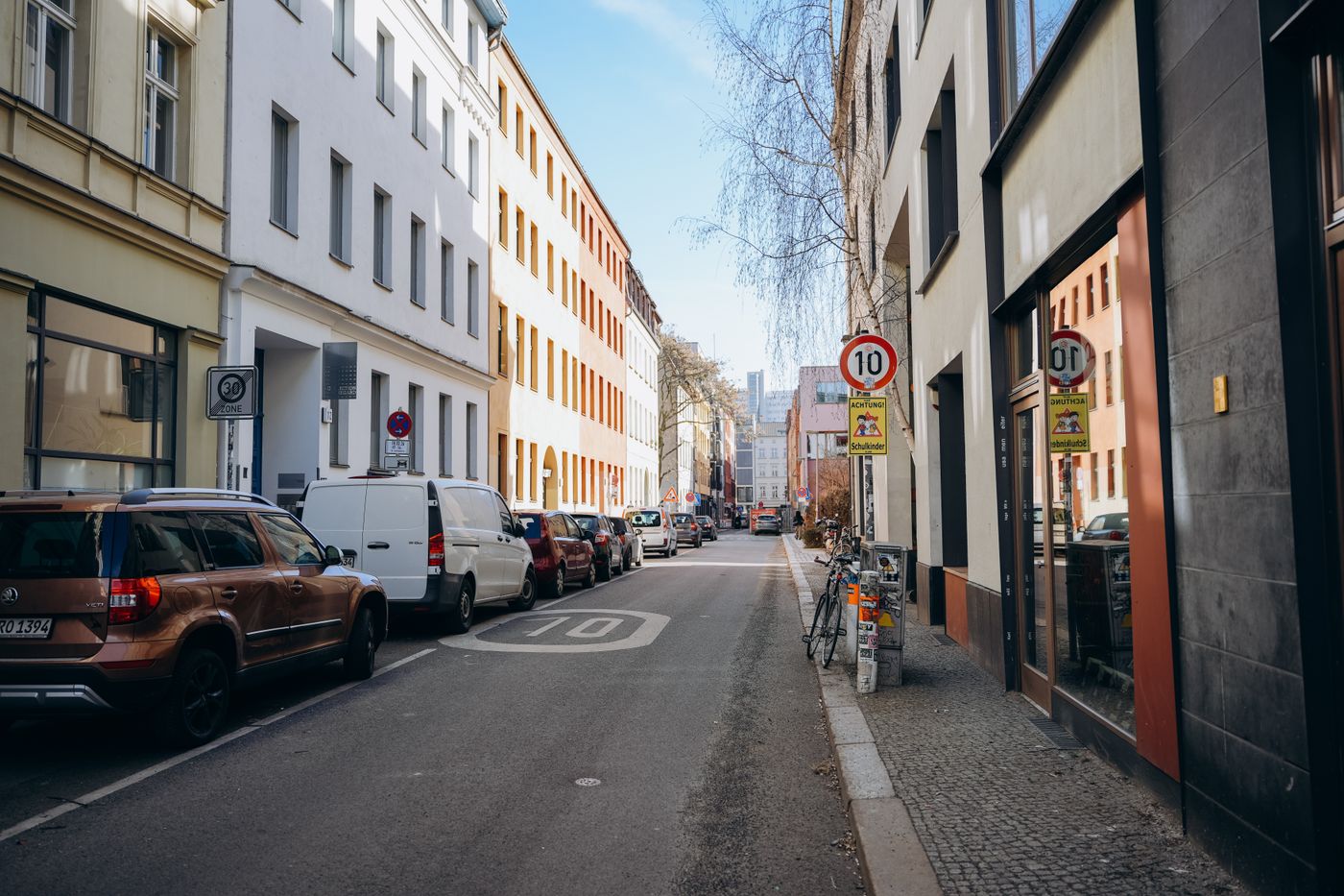 Quiet residential street in Berlin